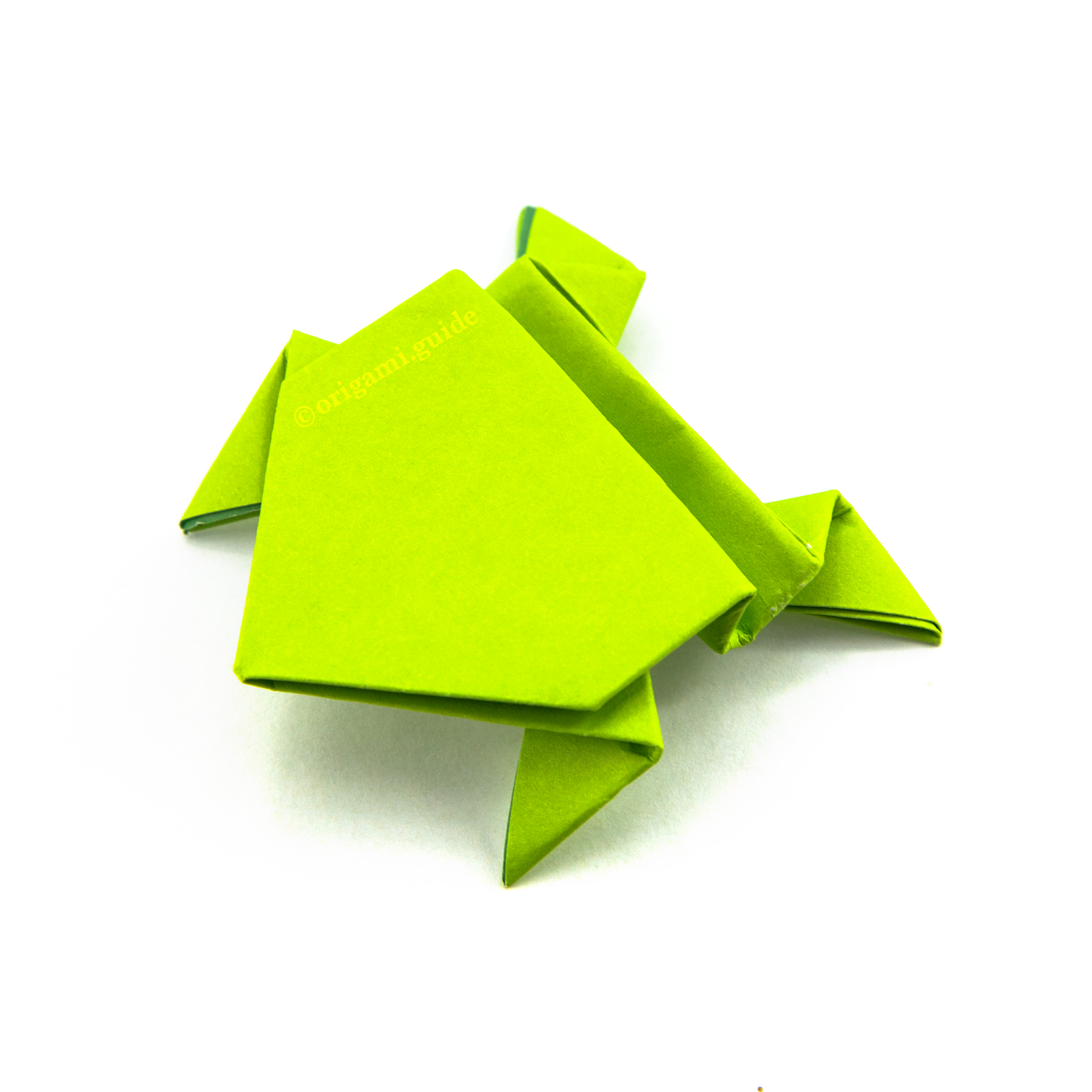 Origami Frog with white background